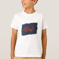Atlanta Handwritten Red Typography T-Shirt