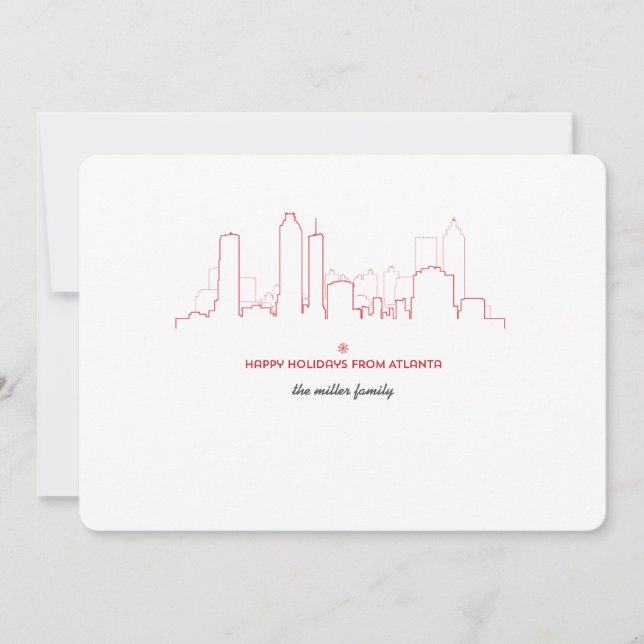 Atlanta Holiday Skyline Card (Front)