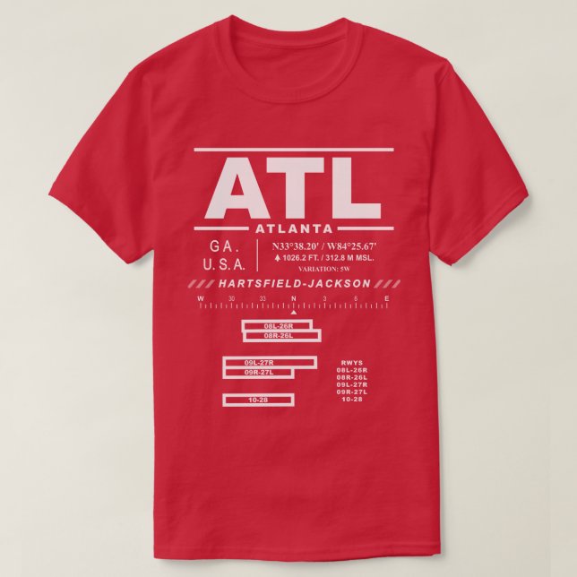 Atlanta International Airport ATL T-Shirt (Design Front)
