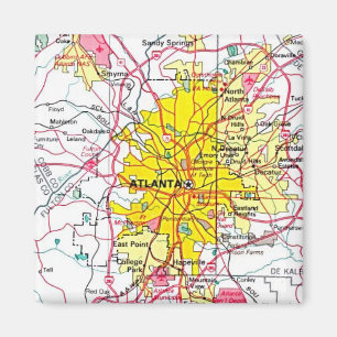 Atlanta Map Magnet