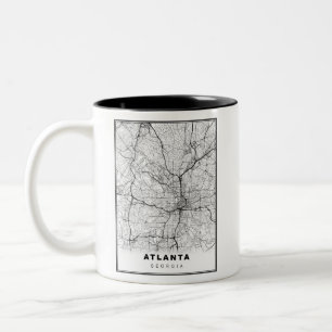Atlanta Map Two-Tone Coffee Mug