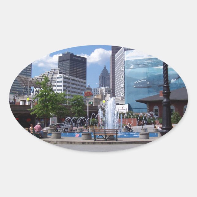 Atlanta Oval Sticker (Front)