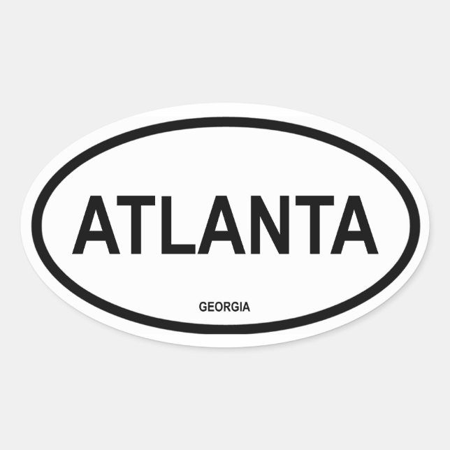 ATLANTA OVAL STICKER (Front)