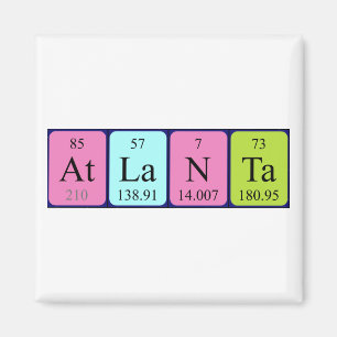 Atlanta periodic table name magnet