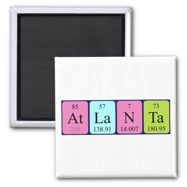 Atlanta periodic table name magnet (Front)