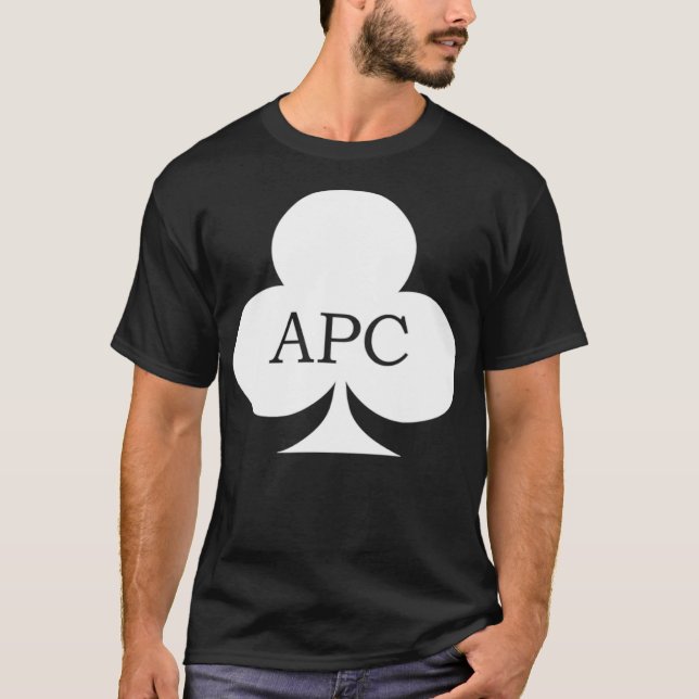Atlanta Poker Club White APC Club  T-Shirt (Front)