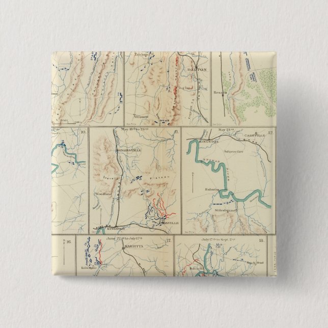 Atlanta-Savannah march 15 Cm Square Badge (Front)