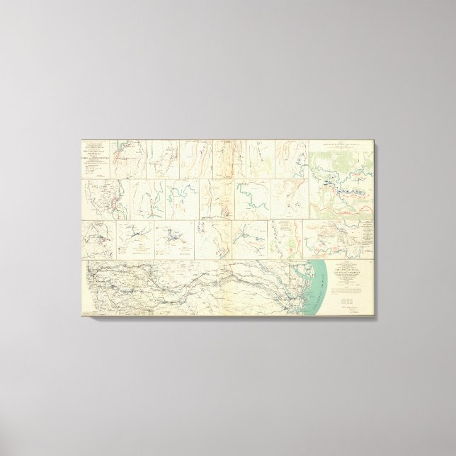 Atlanta-Savannah march Canvas Print (Front)