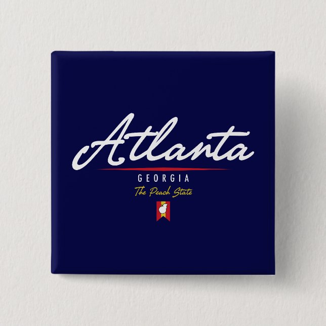 Atlanta Script 15 Cm Square Badge (Front)