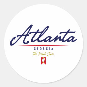 Atlanta Script Classic Round Sticker