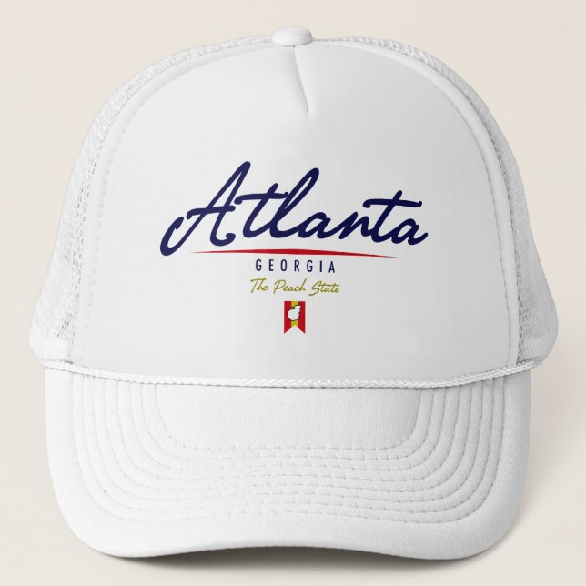 Atlanta Script Trucker Hat (Front)
