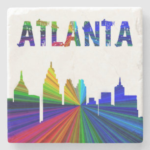 Atlanta Silhouette, Rainbow, Coaster