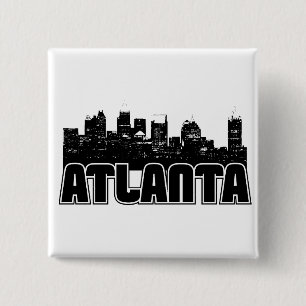 Atlanta Skyline 15 Cm Square Badge