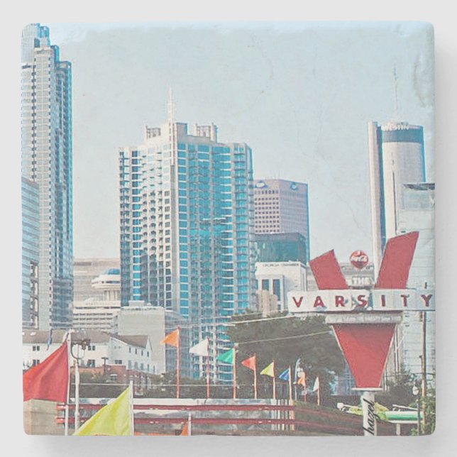 Atlanta Skyline, Atlanta  Stone Coaster (Front)