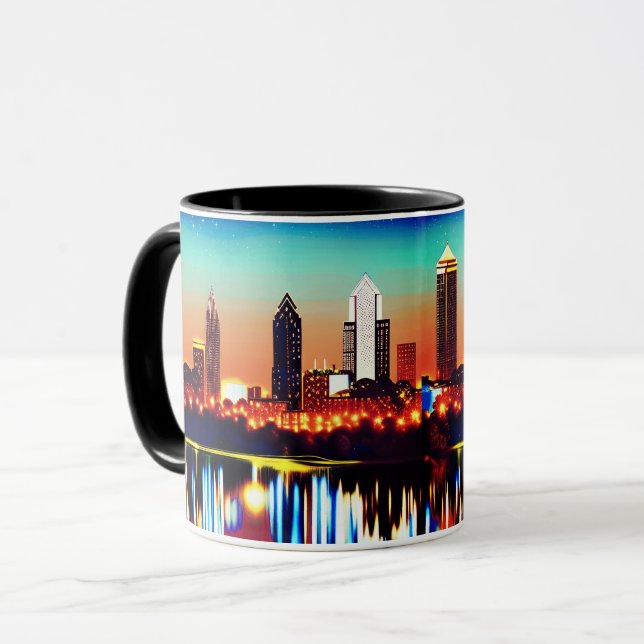 Atlanta Skyline by Night with Reflections Mug (Front Left)