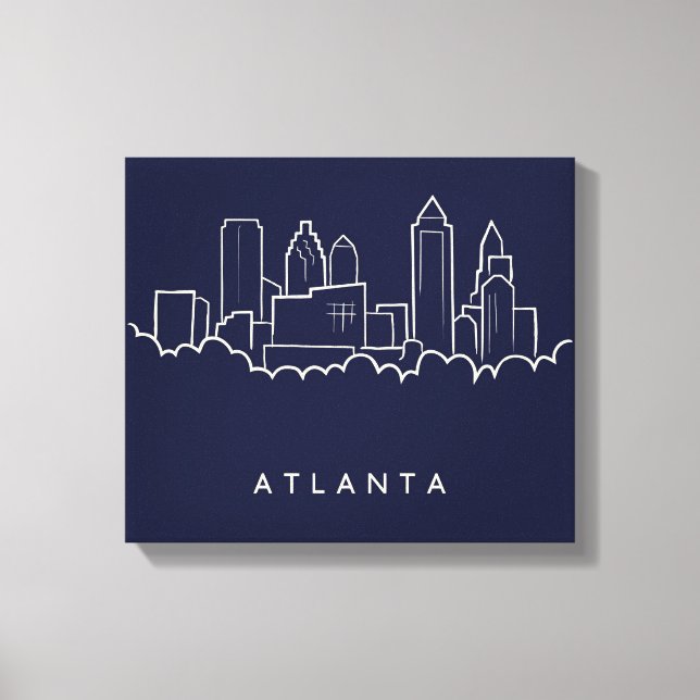 Atlanta Skyline Canvas Print (Front)