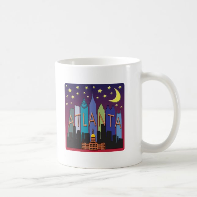 Atlanta Skyline mega colour Coffee Mug (Right)