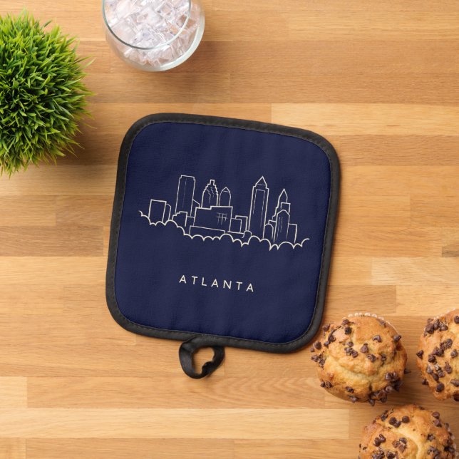 Atlanta Skyline Pot Holder (Top Down)