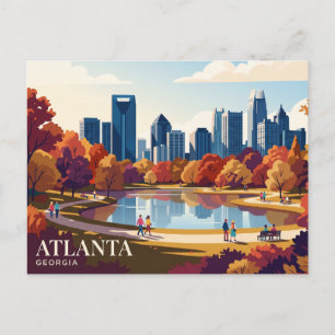 Atlanta Skyline USA Postcard