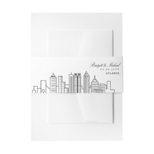 Atlanta Skyline Wedding    Invitation Belly Band