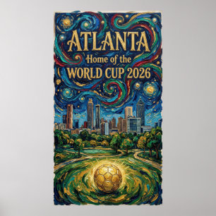 Atlanta Soccer Art 2026 Stadium City Design Poster