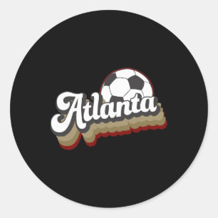 Atlanta Soccer Retro 404 United Classic Round Sticker