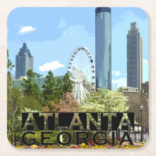 Atlanta Square Paper Coaster
