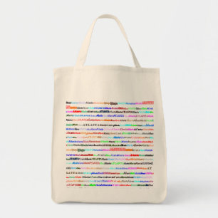 Atlanta Text Design II Organic Grocery Tote Bag