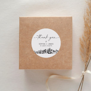 Atlanta Thank You Favour 3" (sheet of 6) Classic Round Sticker