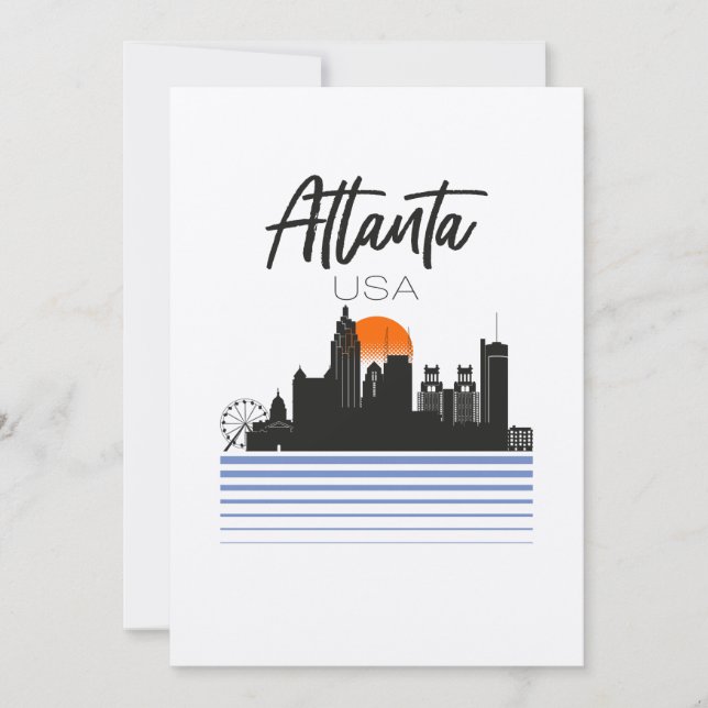 Atlanta, USA, Skyline Holiday Card (Front)
