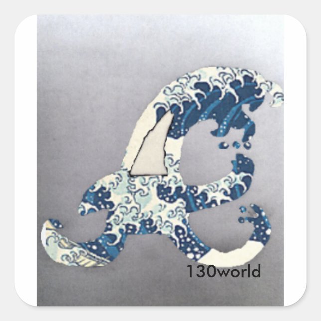 Atlanta Wave Square Sticker (Front)