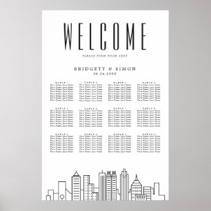 Atlanta Wedding 12 Table Seating Chart