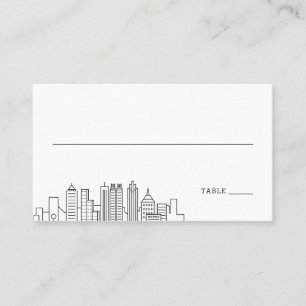 Atlanta Wedding   Place Cards Front and Back