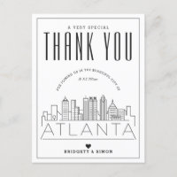 Atlanta Wedding | Thanks for Coming! Postcard