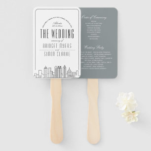 Atlanta Wedding   Wedding Program Hand Fan