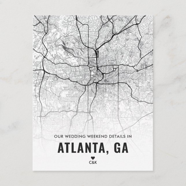 Atlanta Wedding Weekend Details Enclosure Card (Front)