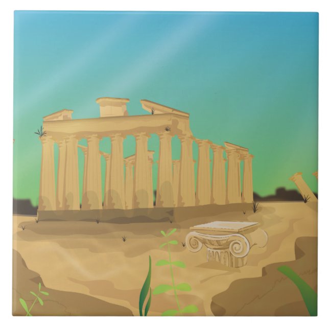 Atlantas cartoon landscape tile (Front)