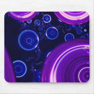 Atlantian Abyss Black Light Fractal City of Domes Mouse Mat