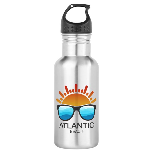 Atlantic Beach North Carolina Sunglasses 532 Ml Water Bottle (Front)