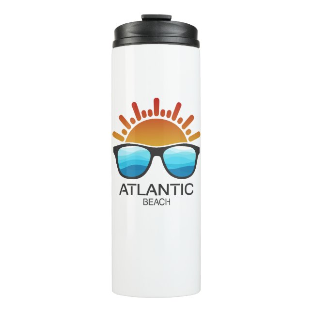 Atlantic Beach North Carolina Sunglasses Thermal Tumbler (Front)