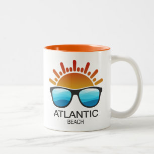 Atlantic Beach North Carolina Sunglasses Two-Tone Coffee Mug