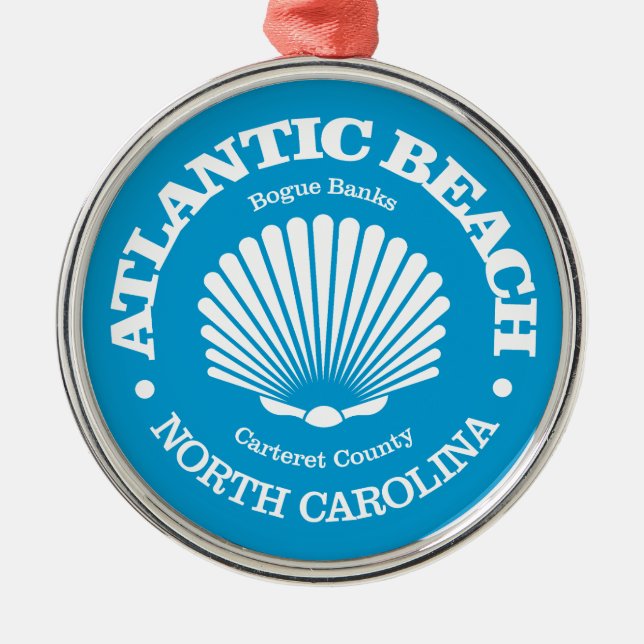 Atlantic Beach (seashell) Metal Tree Decoration (Front)