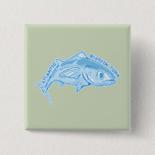 Atlantic bluefin tuna 15 cm square badge
