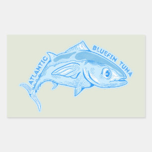 Atlantic bluefin tuna rectangular sticker
