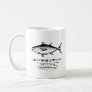 Atlantic Bluefin Tuna Scientific Illustration  Coffee Mug
