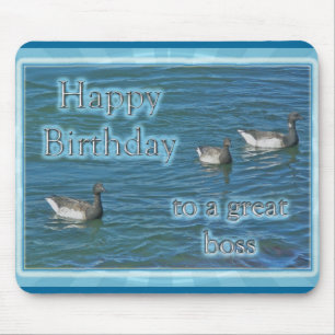 Atlantic Brant Geese Boss Birthday Mouse Mat