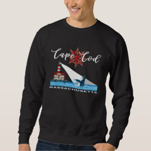 Atlantic Cape Cod Massachusetts Lighthouse Whale W Sweatshirt