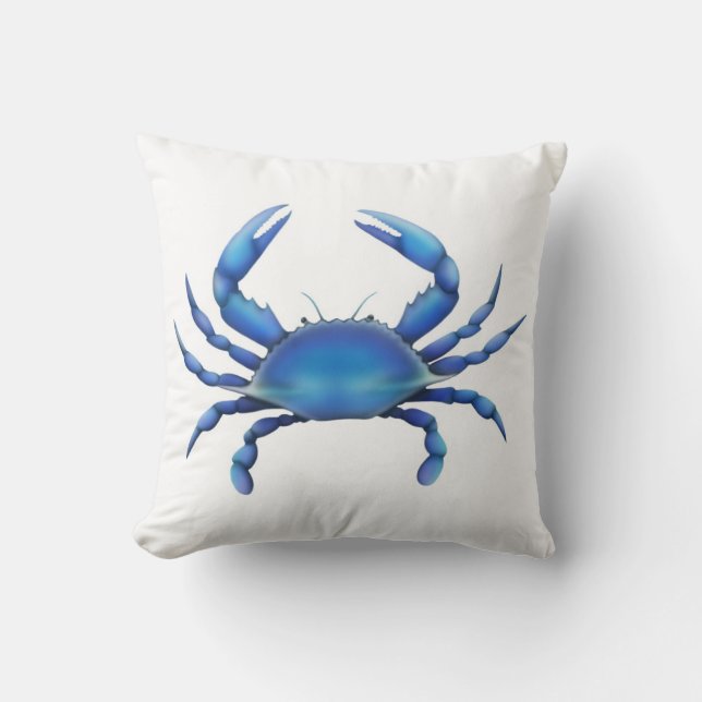 Atlantic Chesapeake Blue Crab Pillow (Front)
