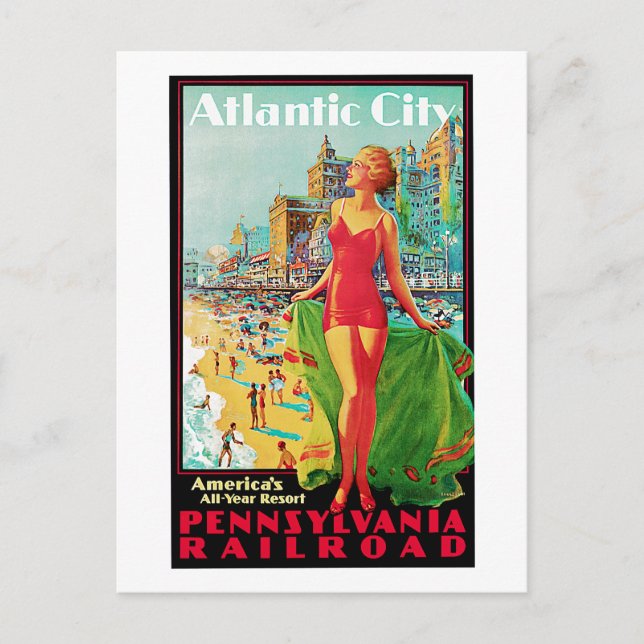 Atlantic City ~ America's All Year Playground Postcard (Front)