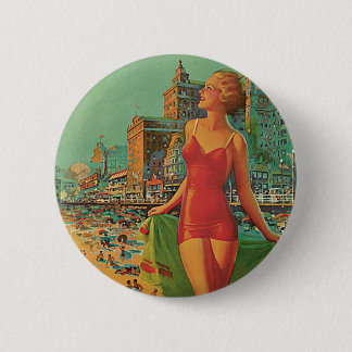 Atlantic City - America's All Year Resort 6 Cm Round Badge